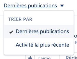 Dropdown menu in French