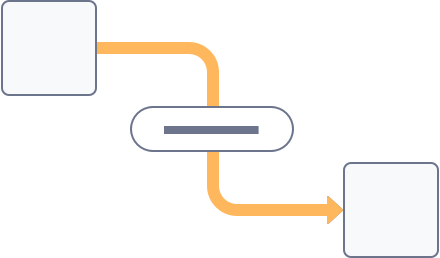 A wireframe showing connector tracing