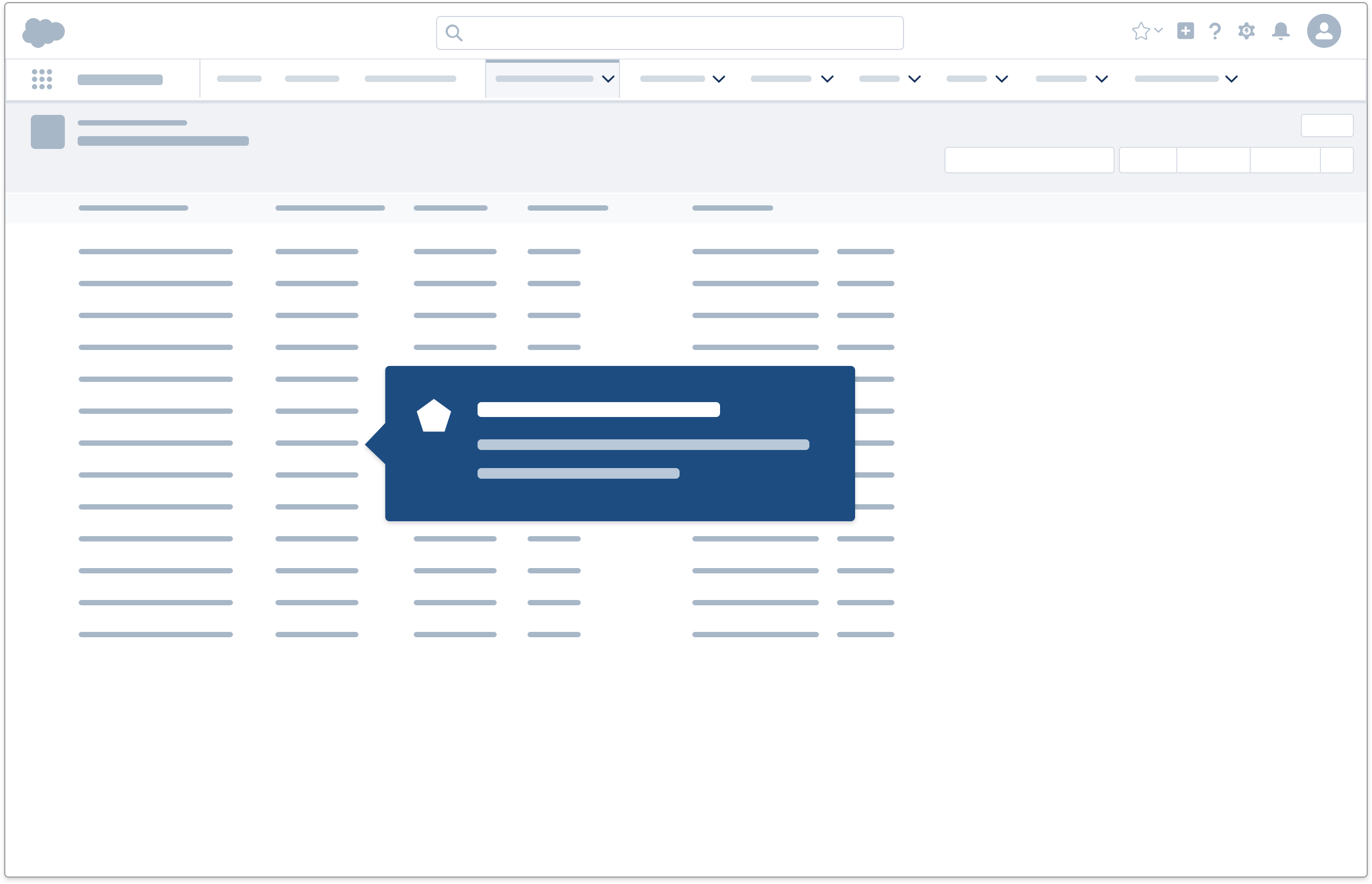 Feature prompt featured on application wireframe.